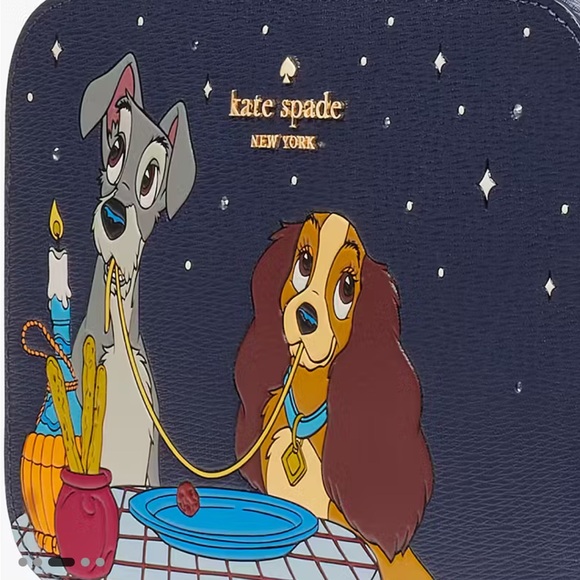 ♠️kate spade X Disney Lady and the Tramp Camera Crossbody Bag, Parisian Blue NWT - Picture 4 of 14
